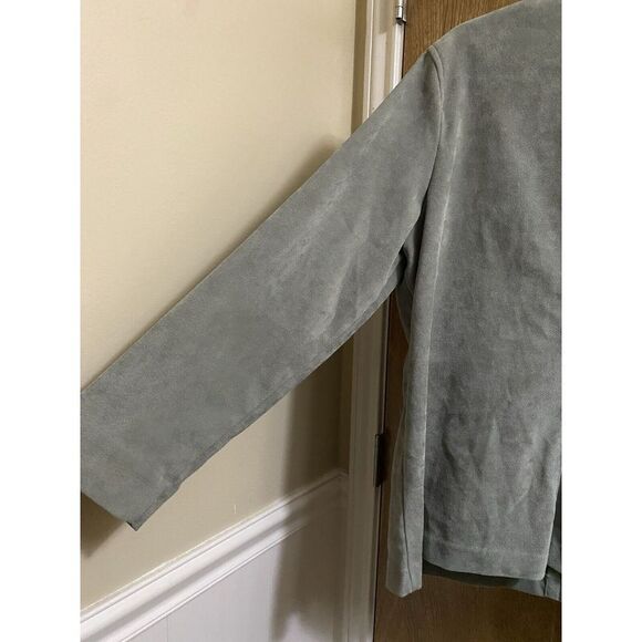 Vintage Norton Studio Women's Button Jacket Sz 16 Mint Green Pockets Mock Neck - Picture 13 of 16